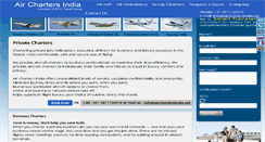 Desktop Screenshot of airchartersindia.net